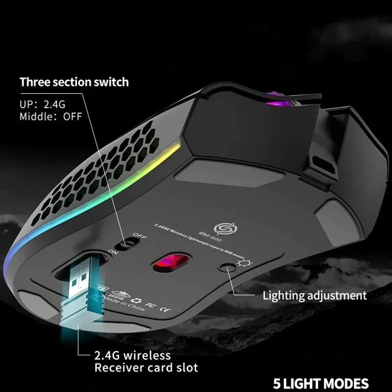 BM600 Dual-Mode RGB Gaming Mouse