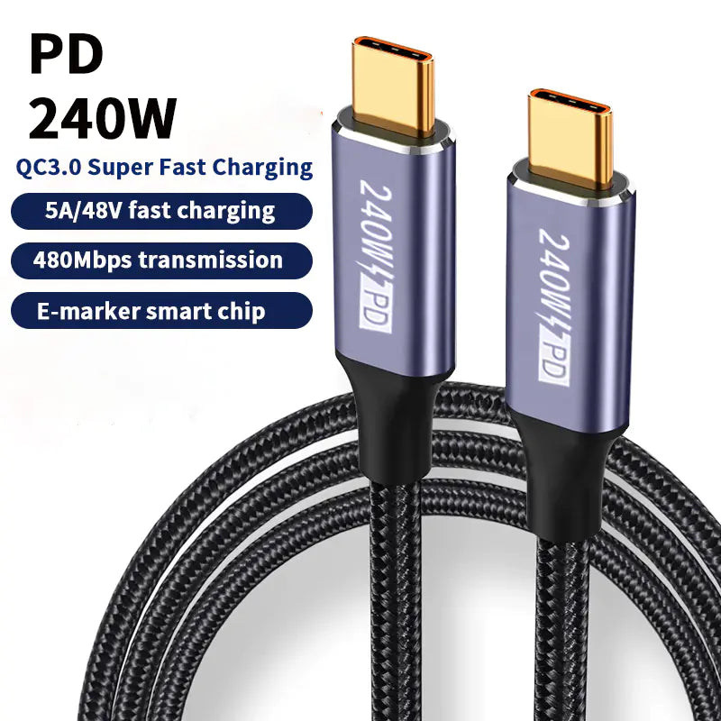 USB C to USB Type C Fast Charging Cable (0.5m to 3m)