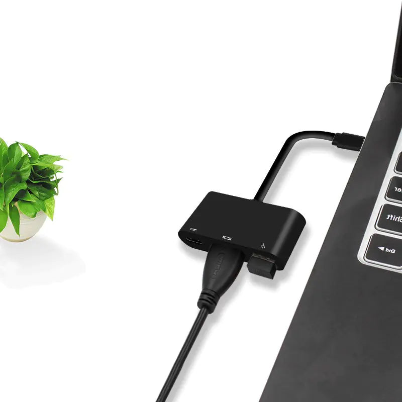 USB 3.1 Type-C to HDMI Adapter Cable with Hub